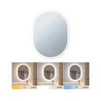 LED Leuchtspiegel Mirra IP44 White Switch 1400Lm 230V 22W Dimmbar Spiegel, Weiß