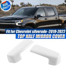 Left+Right Side For GMC Sierra/Chevy Silverado 2019-2026 White Mirror Cover Caps