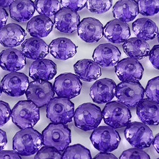 1000Pcs 6Mm Acrylic Crystal Beads, Faceted Rondelle Acrylic Spacer Beads for Win