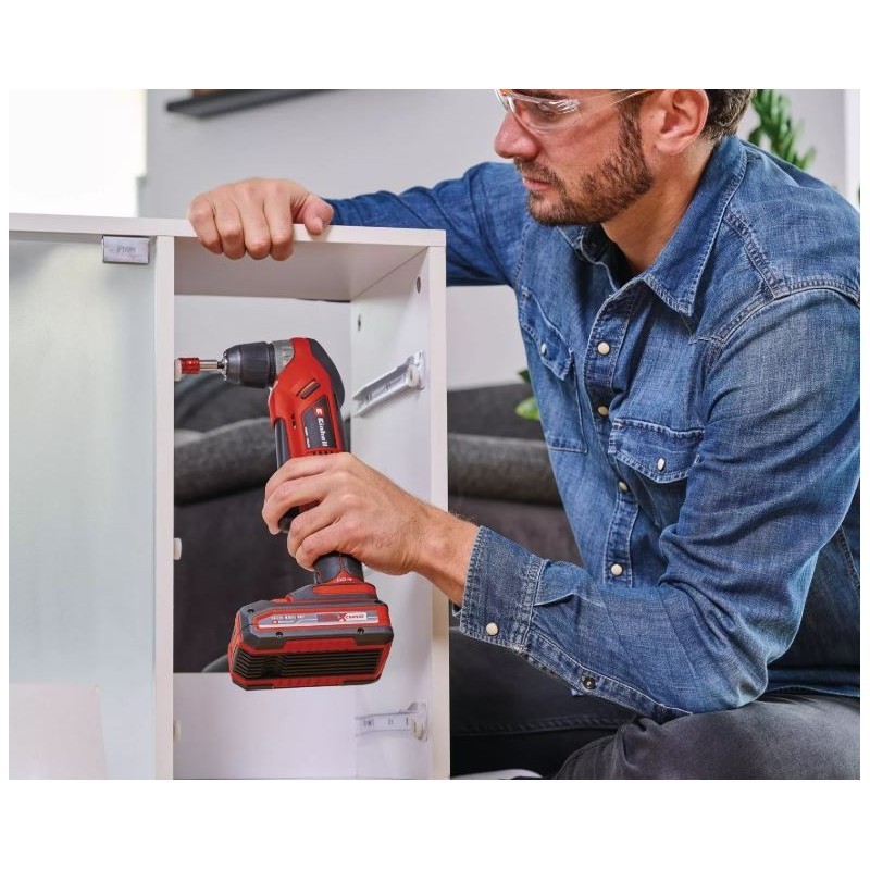 Trapano avvitatore angolare a batteria Einhell TE-AD 18Li coppia 45 Nm motore 18 foto 4
