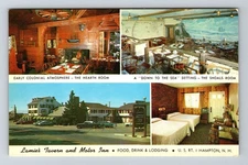 Hampton NH-New Hampshire Lamie's Tavern 50's Cars Antique Vintage Postcard