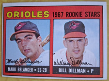 1967 Topps High Number #558 - Mark Belanger - RC Rookie Card - Orioles - (EX/OC). rookie card picture