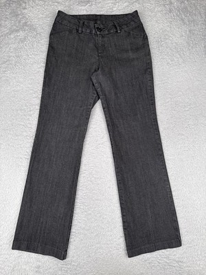 Maurices Pants Womens 4 Gray Chino Straight Leg Mid Rise Stretch Denim 28x30