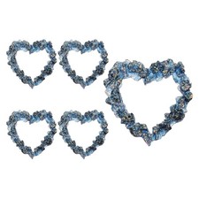 5Pcs, Mini Vintage Picture Frames 1.5x1.5" Tiny Resin Photo Frame Dark Blue