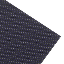 1 Pcs 3K Carbon Fiber Sheet 250x100x2mm Board with Blue Metallic Threads