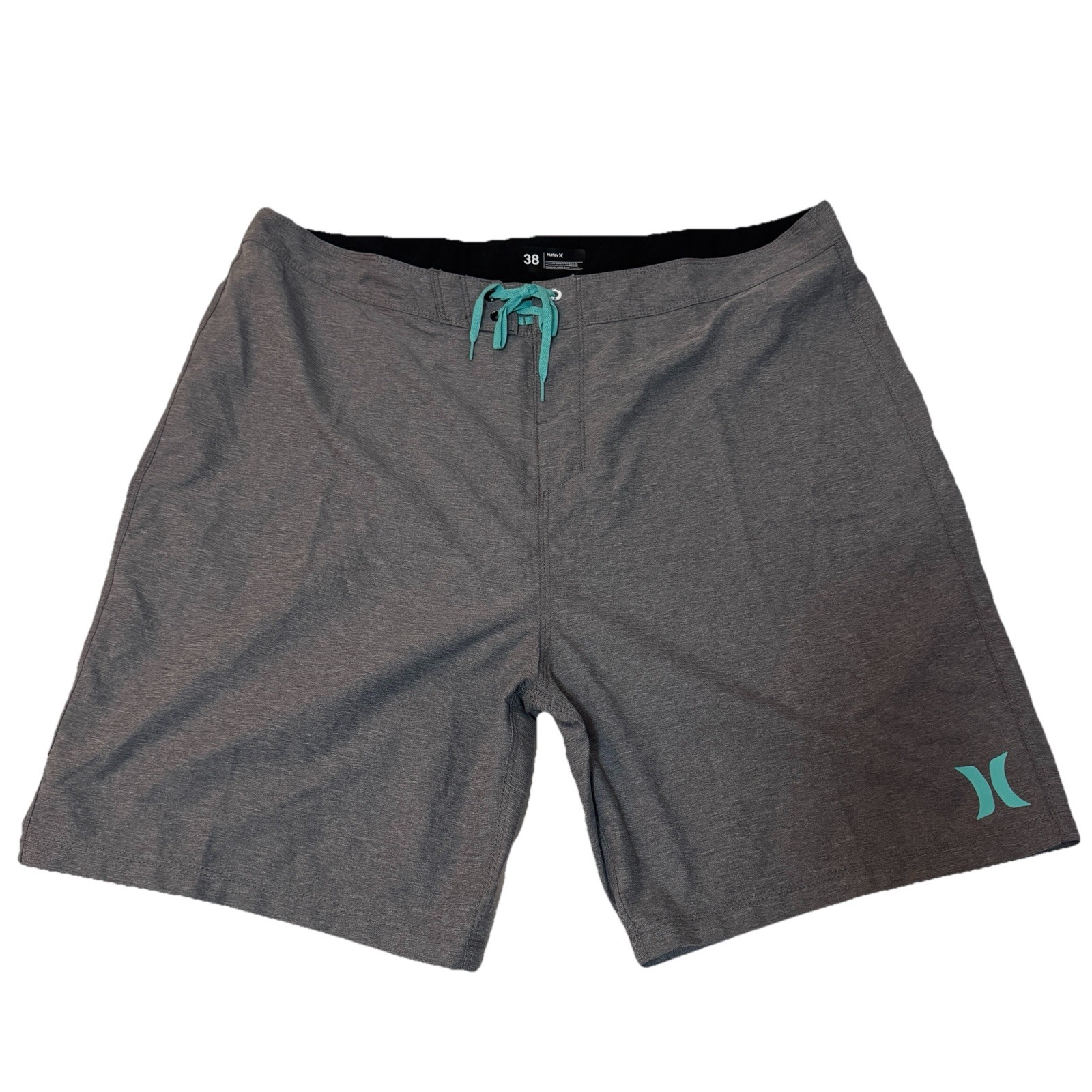Hurley Board Shorts Size 38 Gray Heather Teal Surf Streetwear Mens