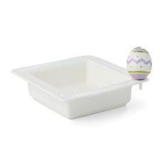 Lenox 897861 Profile Poppers Square Bowl  Easter Egg Set 2 Count, White