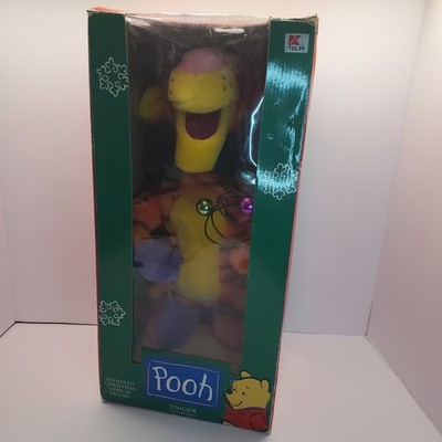 VINTAGE TELCO POOH TIGGER ANIMATED CHRISTMAS TREE DISPLAY MOTIONETTES FIGURE BOX