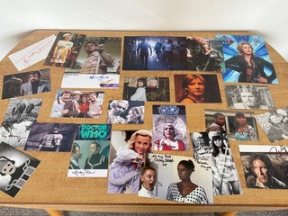 Job Lot of 23 Original Signed Doctor Who photos ( NO pre prints ) PLEASE READ !!