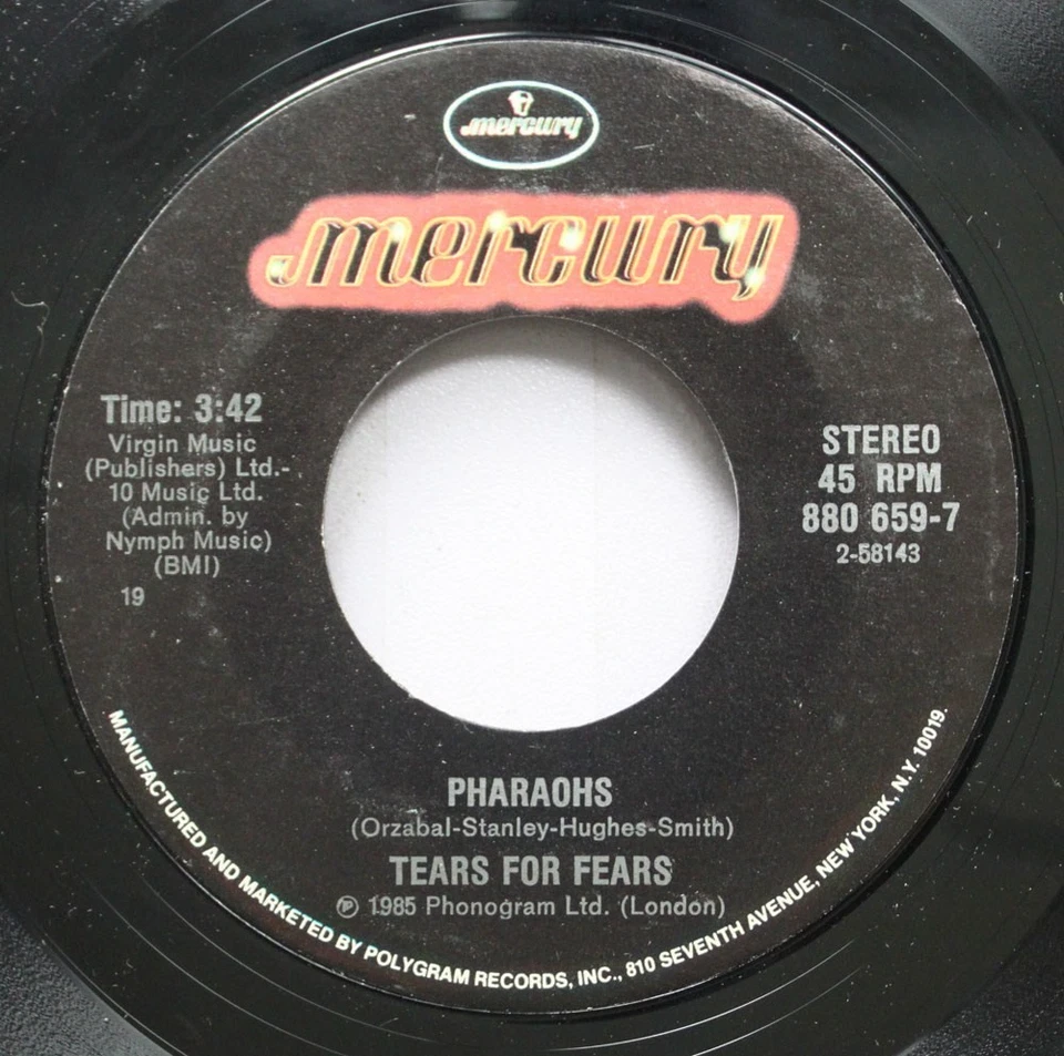 Nm! 45 Tears For Fears - Everybody Wants To Rule The World / Pharaohs On Merc - Image 2 of 2