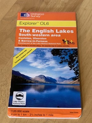 Ordnance Survey Explorer Map OL6 The English Lakes South Western Area Coniston