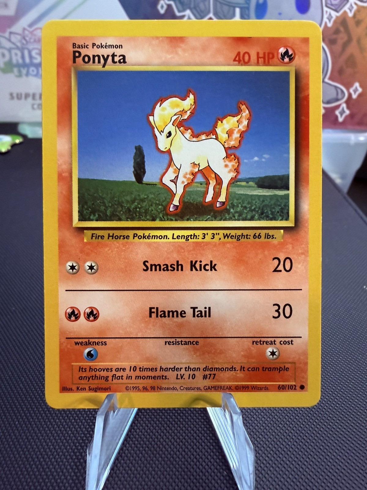 Pokemon Ponyta 60/102 Base Set Vintage WOTC 1999 LP/NM