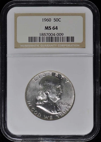 1960 Franklin Half Dollar 50C NGC MS64