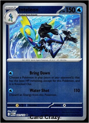 Inteleon 041/132 Reverse Holo - ME01: Mega Evolution Pokemon (NM)