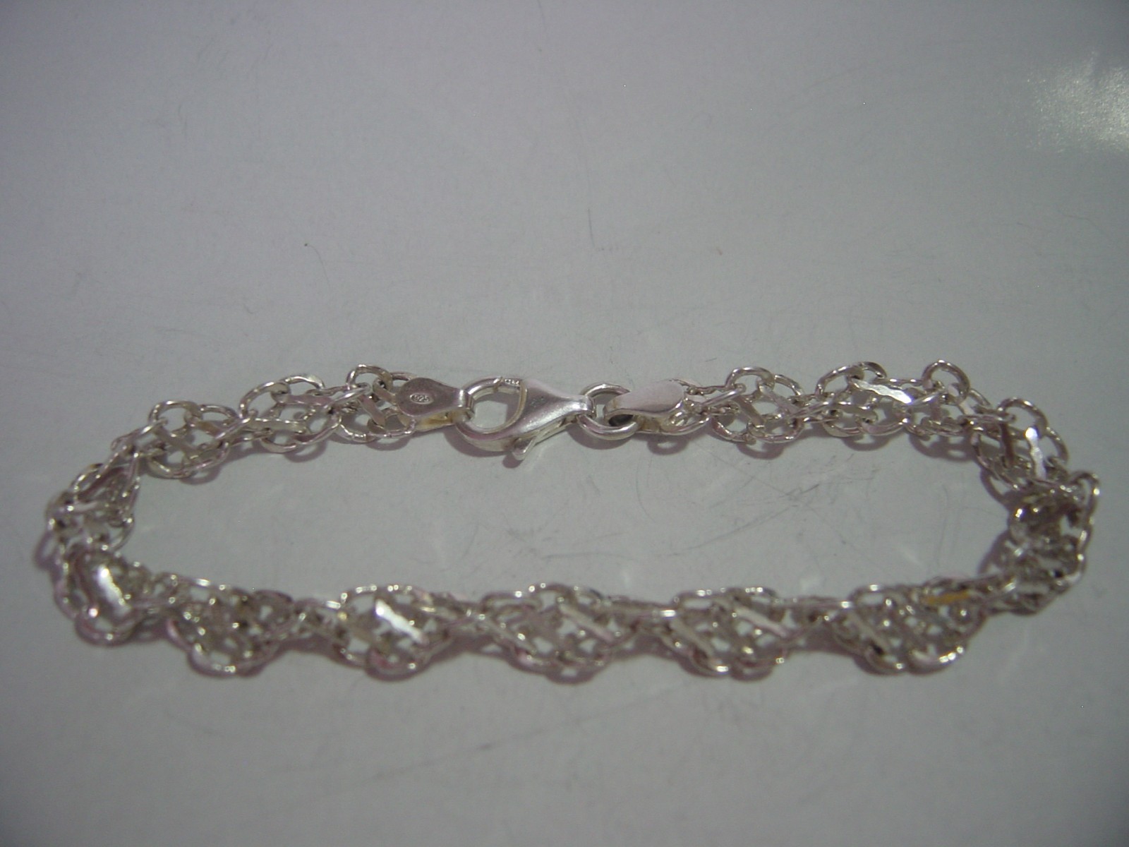 Superb Solid Silver fancy twisted interlocked bra… - image 3