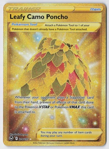 Leafy Camo Poncho (Secret) Holo Secret Rare SWSH12: Silver Tempest 214/195 NM