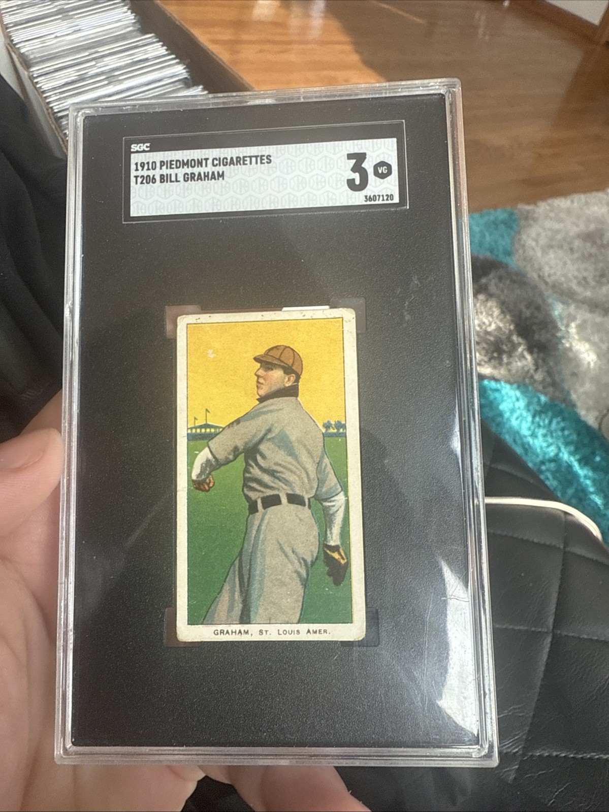 1910 P250 T206 Bill Graham Grahame SGC 3 St Louis Brown 1908-1910 2.90 ERA 14Win