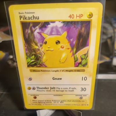 Pikachu (Red Cheeks) 058/102 Base Set (Shadowless) Regular