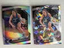 Panini WNBA Prizm Bridget Carleton Minnesota Lynx 2 Card Lot Silver Cracked Ice