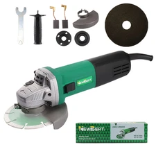 115mm Angle Grinder 1000W 11000RPM Corded Tool with Diamond & Metal Wheels