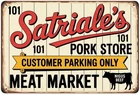 Satriale's Pork Store Tin Metal Signs Home Décor Vintage Meat Market Customer Pa