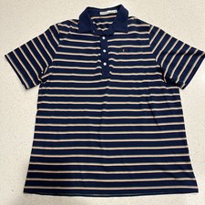 Criquet Polo Shirt Pima Cotton Multicolor Striped Men  s L Short Sleeve