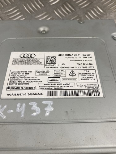 Audi A6 C7 2013 Multimedia Player Head Unit 4G0035193F - Bild 7 von 7