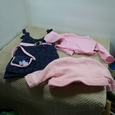 Battat  sweater pink and t shirt / blue and pink jumper with purse/ 8-10 in doll