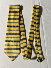 Ketch Geometric Yellow Striped Made In USA Men’s Neck Tie