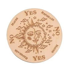 Pendulum Board With Tourmaline Crystal, Divination 