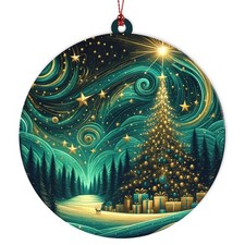 Christmas Ornament 2025, Northern Lights Ornament, Starry Night Beautiful Gift..