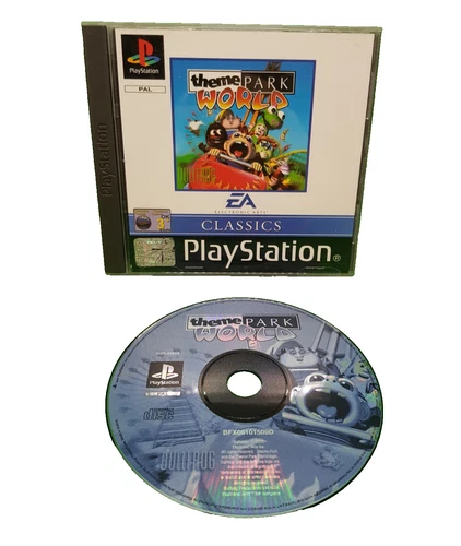 PS1 Theme Park World Classics Game PlayStation 1 PAL 2000 EA PEGI 3