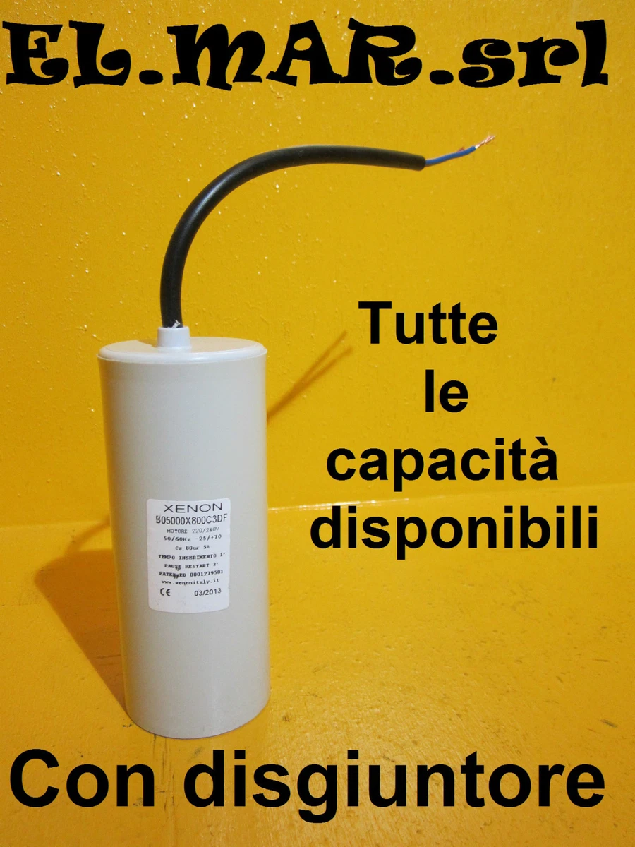 0698620 - CONDENSATORE 50uF 450Vac 97x44mm PER AVVIAMENTO MOTORI A