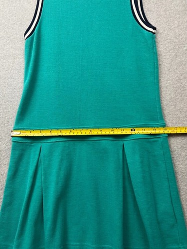 Brooks Brothers Pleated Sleeveless Tennis Dress Green Girls Size L Preppy Green - Picture 8 of 9
