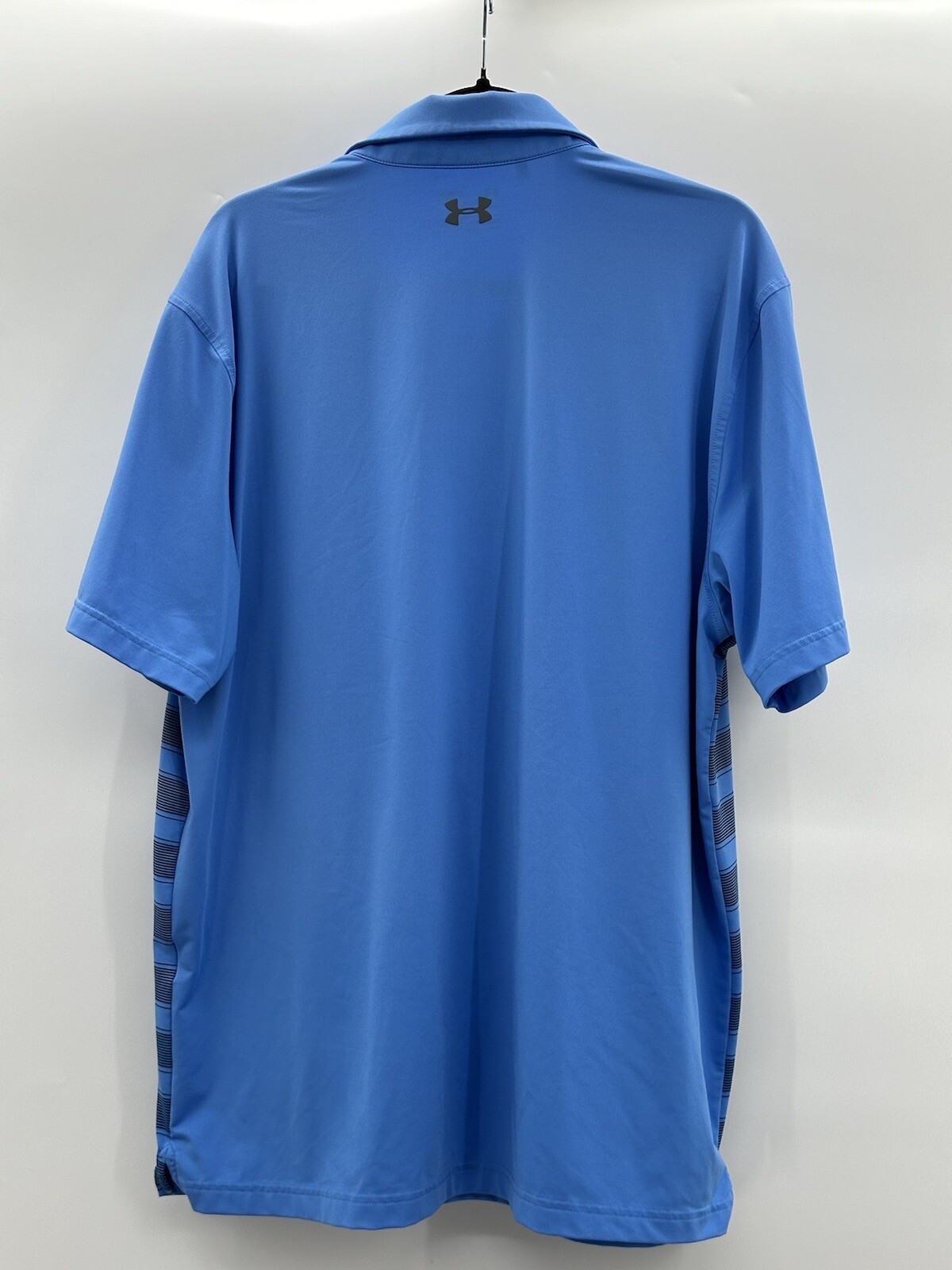 Under Armour Polo Shirt HeatGear Men's XLarge Short Sleeve Loose Striped EUC thumbnail 5