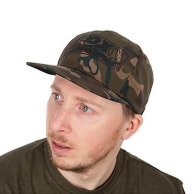 Fox Camo Flat Peak Snapback Cap Camo Fishing Hat UK