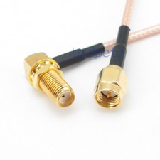 SMA male plug to SMA female RA Right angle 90 degree RG316 Coax Cable 50ohm Lot