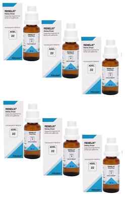 ADEL 22 Kidney Drops Pack of 6 Natural Homeopathic Remedy for Urinary Wellness