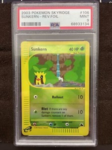 Sunkern 106/144 PSA 9 - Reverse Holo Common - Skyridge - MINT