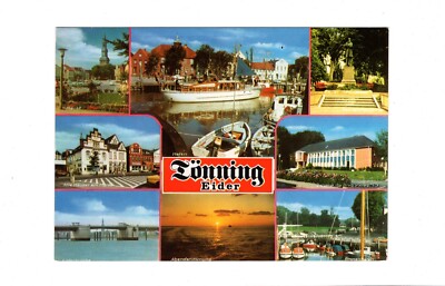 AK Ansichtskarte Tönning / Eider / Hafen / Markt +++