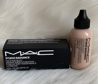 MAC Studio Radiance Face And Body Radiant Sheer Foundation Shade W2 1.7oz/50ml