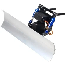 RC Alumium Snow Shovel Plow Blade with Servo Motor for 1/10 TRX4 Axial SCX10 II