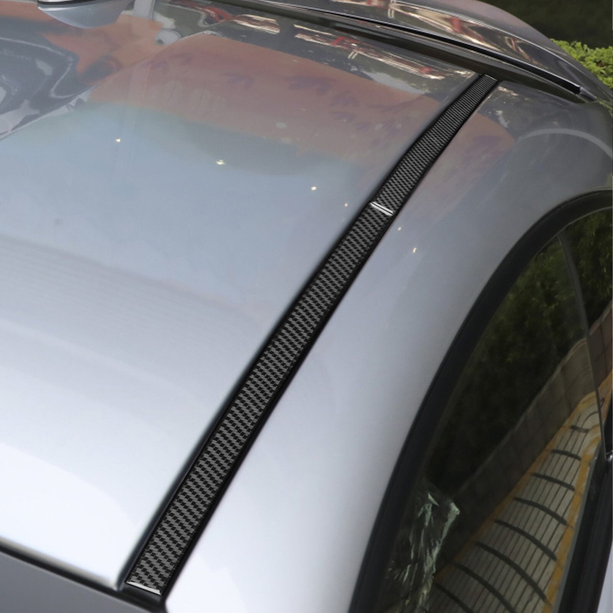 2pcs Flexible CARBON FIBER ROOF TRIM Molding Kit ForSubaru 2005