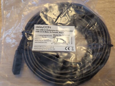   10m USB 2.0 AKTIV Verlängerungskabel mit Verstärker   Repeater Kabel