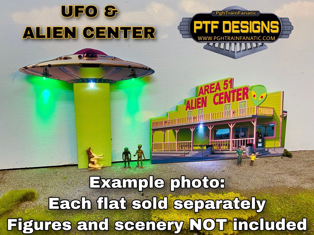 O Scale UFO ALIEN FLYING SAUCER Scratch Built Flat-Front