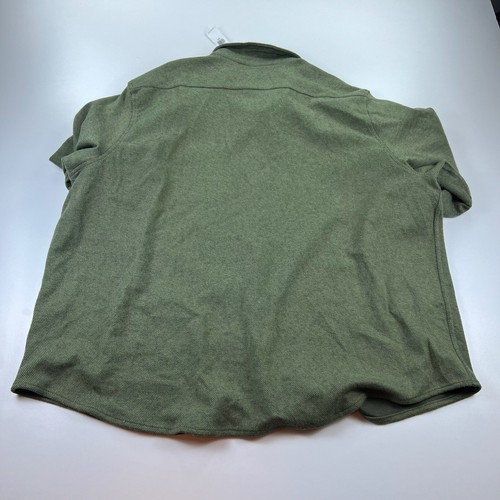 NEW Old Navy Button Up Shirt Mens 3XL XXXL Green Flannel Stretch Comfort Casual - Picture 7 of 7