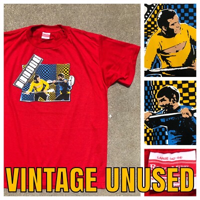 80s VTG Classic Star Trek TOS Original TV Series Capt Kirk Mr Spock RARE t-shirt