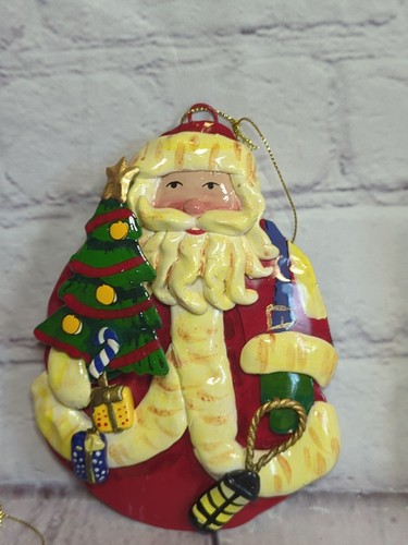 5er Set Römer inkl. Metall & Ton Weihnachtsmann 6" Weihnachtsschmuck mit Etikett A2 - Bild 3 von 7