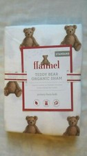 Pottery Barn PILLOW SHAM holiday Disney Teddy Bear gift Christmas flannel