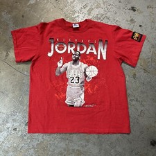 Vintage 1989 Starter Michael Jordan T-Shirt Large Made In USA NBA Basketball